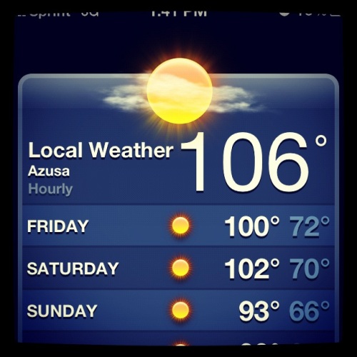 It gets hot here...